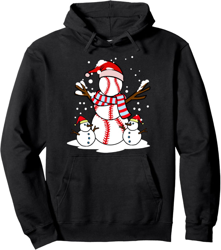 Lustige Baseball-Schneemann-Weihnachtsgeschenk-Idee - Pullover Hoodie