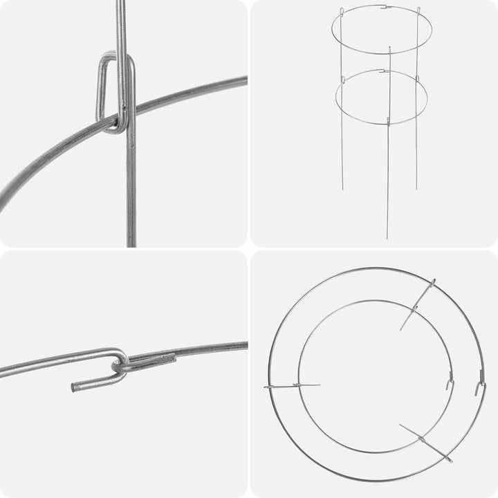 KADAX 2X Gartenstütze aus Stahl pulverbeschichtet Set, Pflanzehalter, Blumenstütze, Pflanzestütze, R