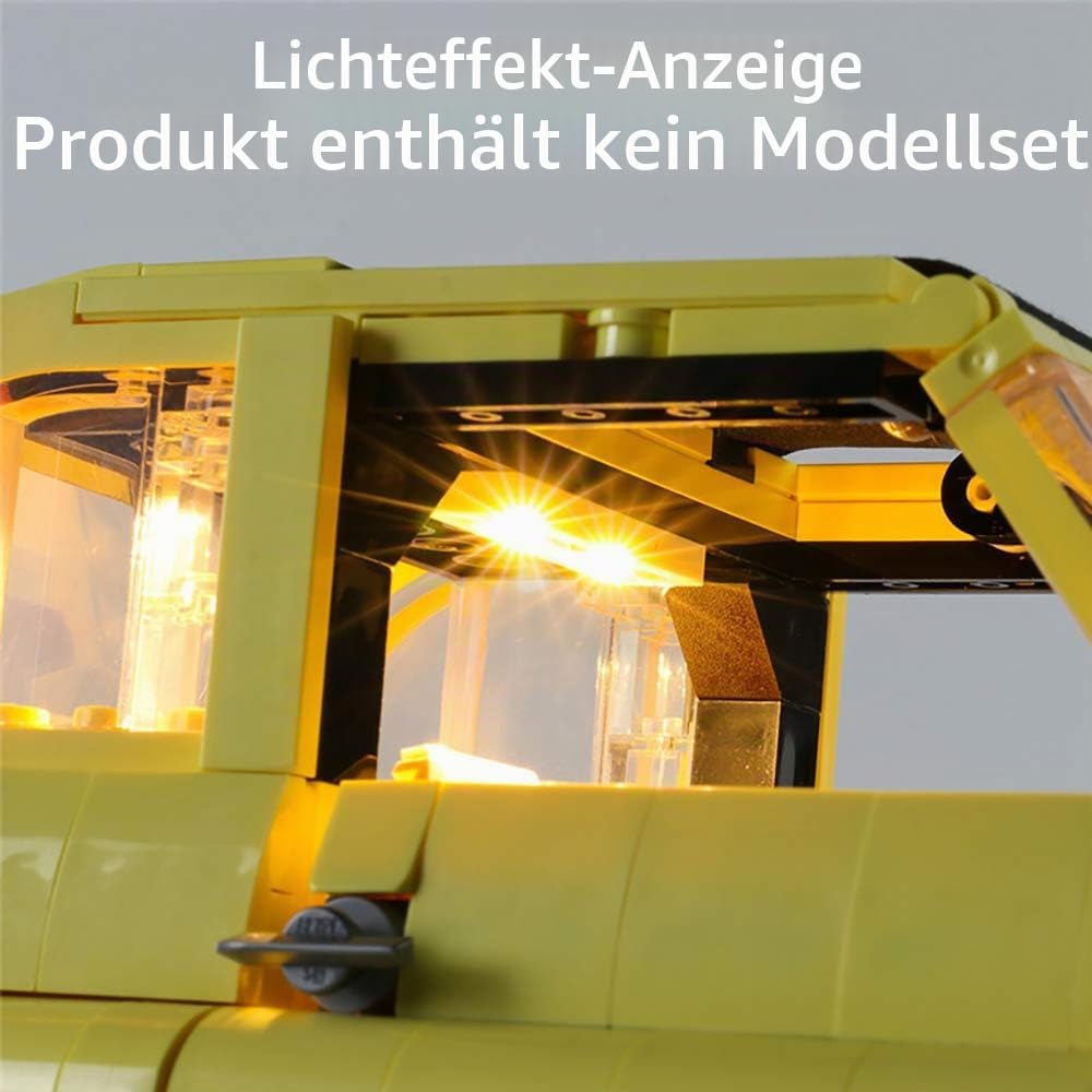 GEAMENT LED-Licht-Set für Creator Expert FIAT 500 (10271) Modellauto, Kompatibel mit Lego 77942 Baus