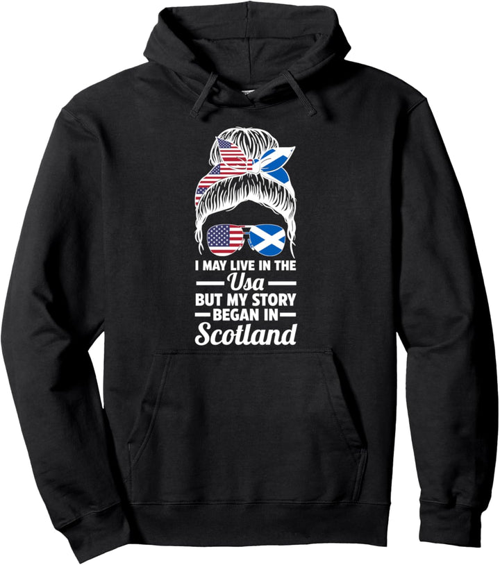 Ich möge in den USA leben, aber in Schottland Pullover Hoodie