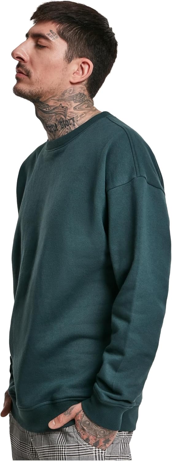 Urban Classics Herren Sweat Crewneck M Grosse Grössen Bottlegreen, M Grosse Grössen Bottlegreen