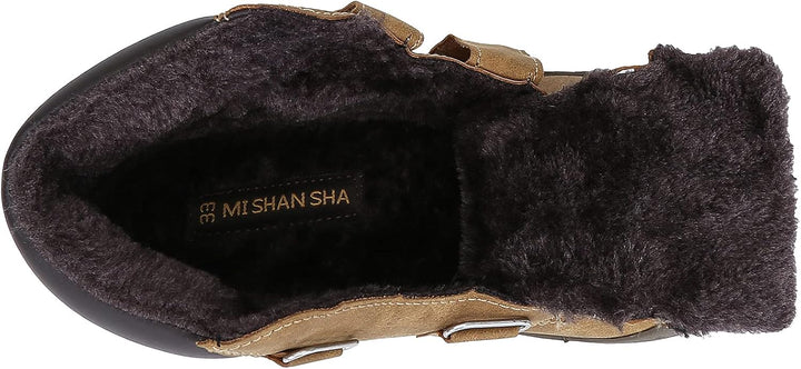 Mishansha Kinder Winterschuhe Gefüttert Winterstiefel für Jungen Mädchen Gr.24-38 28 EU Braun, 28 EU