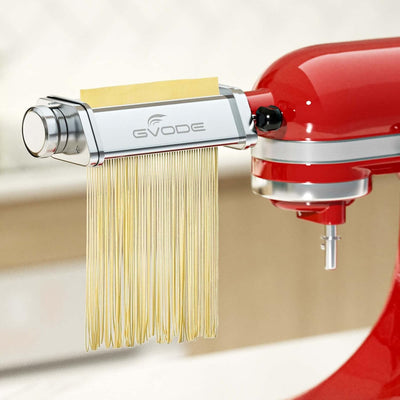 Nudelaufsatz für KitchenAid Standmixer mit Reinigungsbürste, inklusive Nudelblattwalze Spaghettischn