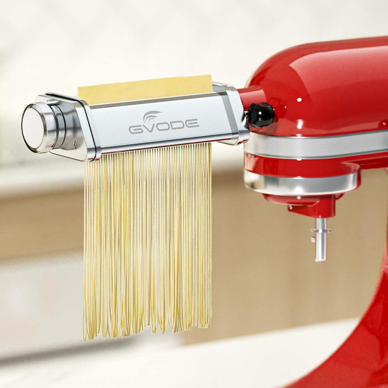Nudelaufsatz für KitchenAid Standmixer mit Reinigungsbürste, inklusive Nudelblattwalze Spaghettischn