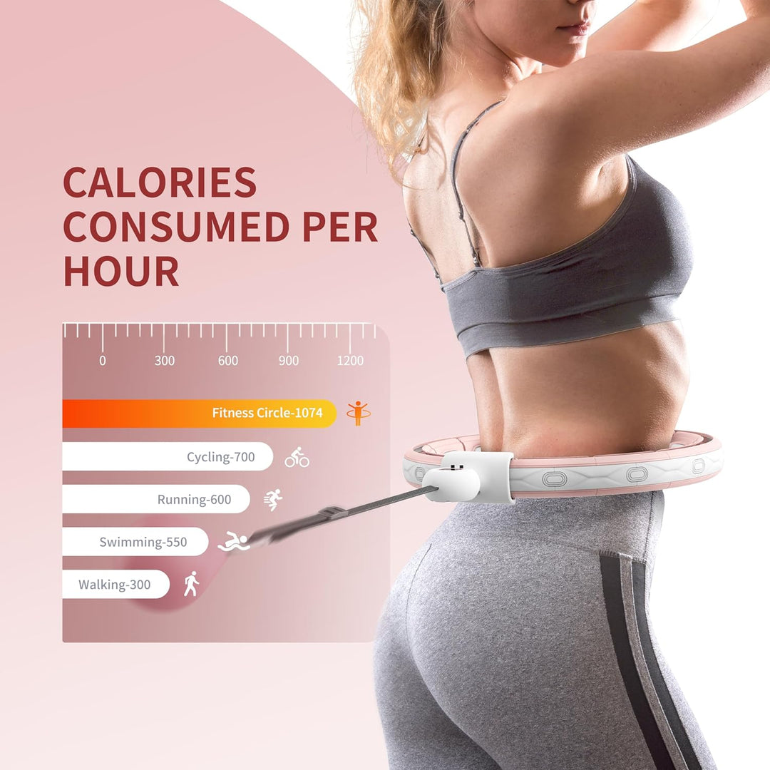 Smart Hula Hoop Reifen Erwachsene, Hula Hoop mit Gewicht Kugel, Hoola Hoop zum Abnehmen für Anfänger