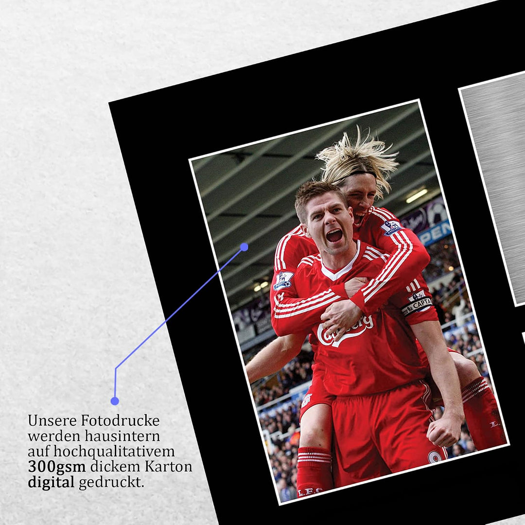 HWC Trading A4 Steven Gerrard &amp; Fernando Torres Liverpool Gifts Autogrammbild für Fans und Fans – A4
