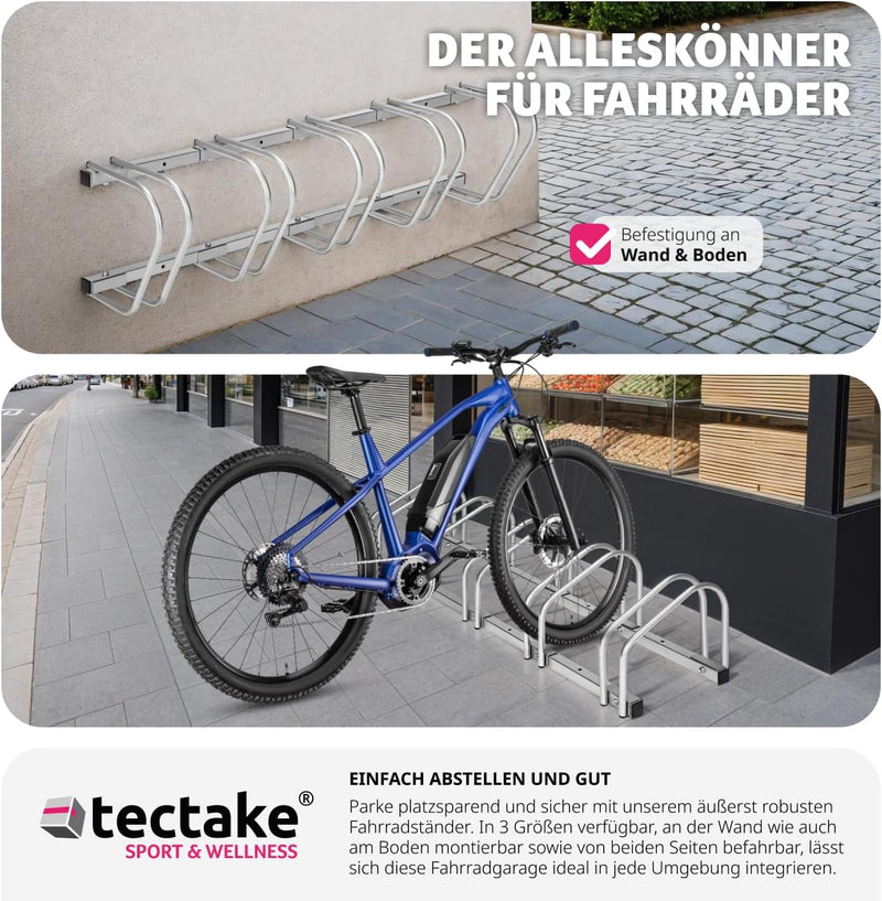 TecTake Fahrradständer für Fahrräder Fahrradparker Bike Fahrrad Ständer Rad aussen - Diverse Modelle