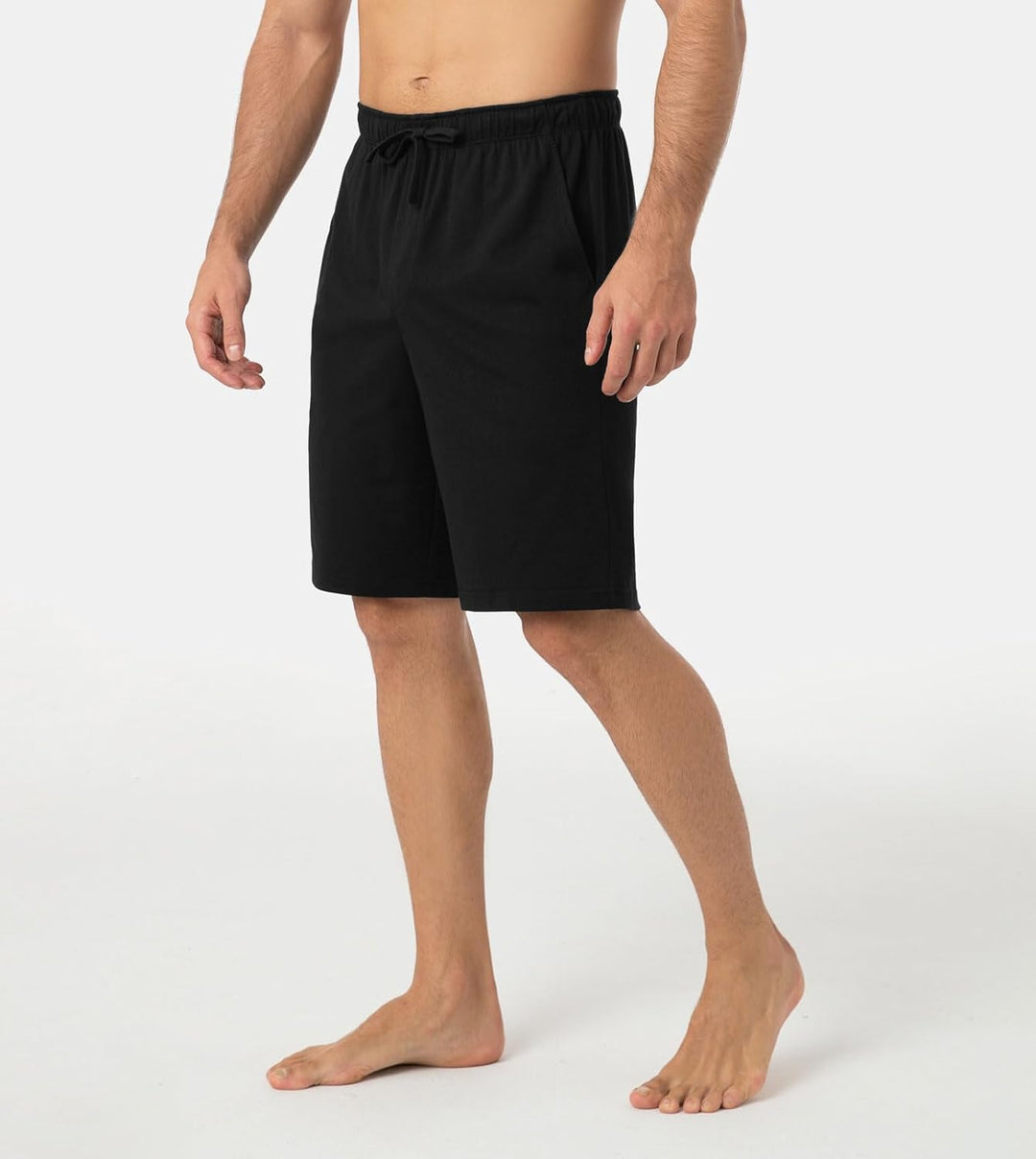 LAPASA Herren Pyjama Shorts mit Taschen, 2er Pack Pyjamahose Schlafshorts Baumwolle Kurze Schlafanzu