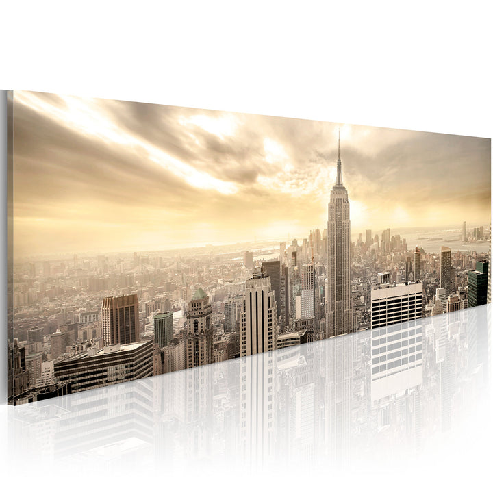 murando - Wandbilder XXL Stadt New York 90x30 cm 1 tlg - Wand Deko Vlies Leinwand Bilder Gross Wandd