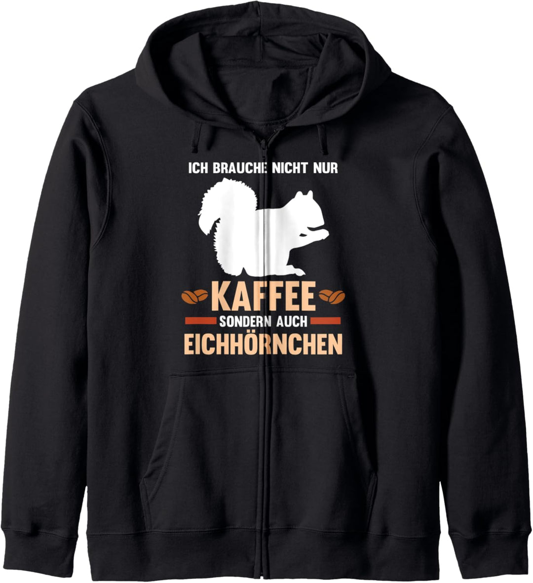 Kaffee Eichhörnchen Kapuzenjacke