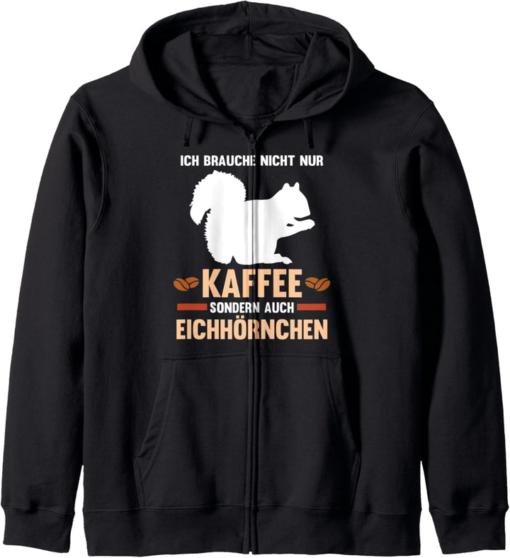 Kaffee Eichhörnchen Kapuzenjacke