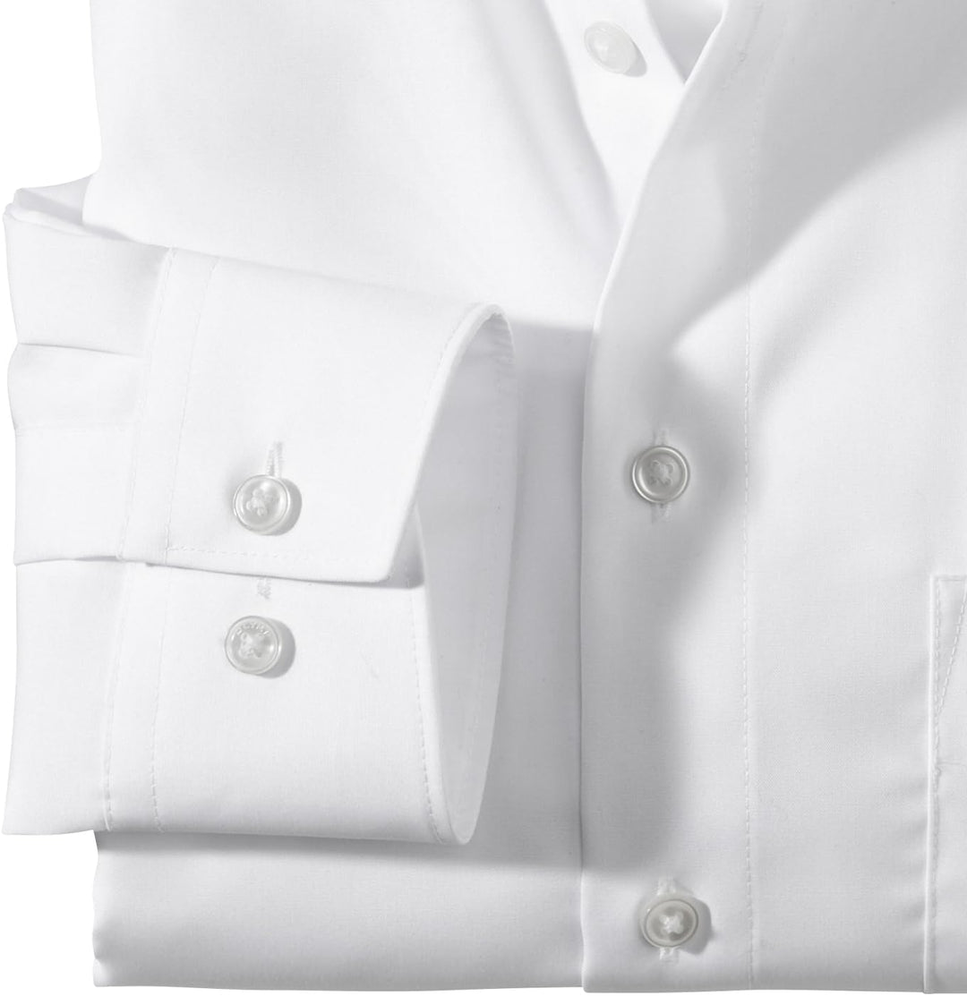 OLYMP Herren Businesshemd Luxor, Männer Oberhemd,Extra Langer Arm,Uni,modern fit 38 Weiss, 38 Weiss