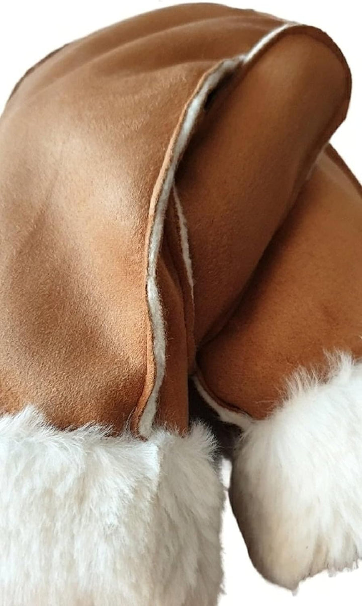 AXELENS Fäustlinge Winterhandschuhe Damen Braun, Braun