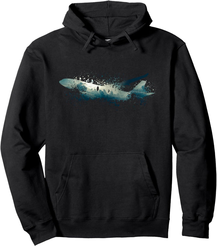 Geschenk für Fluglotse Pilot | Vintage Flugzeug Silhouette Pullover Hoodie