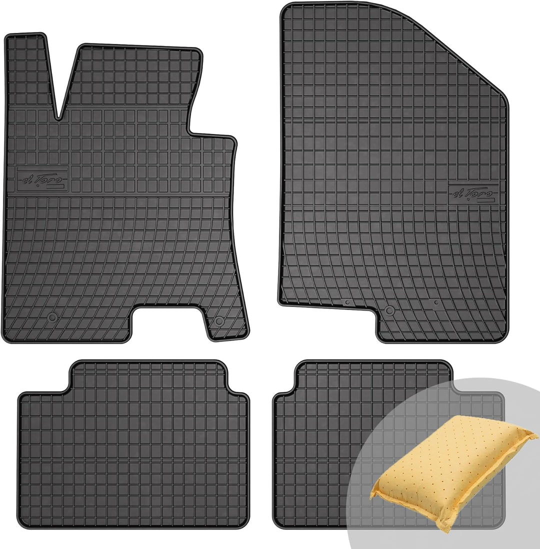 FROGUM EL Toro Gummimatten Ganzjähriges-Set von Autofussmatte Auto Fussmatten für Kia Ceed II 2012-2