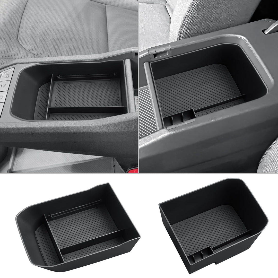 [2 Stück] CDEFG Kompatibel mit Kia EV3 2025 2026 Mittelkonsole Organizer + Armlehne Aufbewahrungsbox