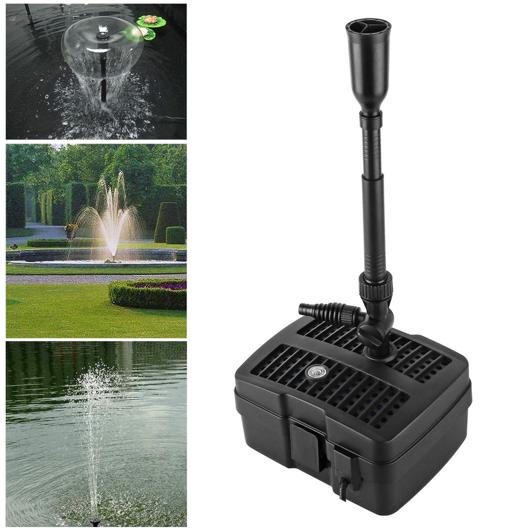 Forever Speed 4 in 1 Teichpumpe Springbrunnenpumpe mit Filter, 5W/9W/11W UV-Klärer, 1000l/h-2500l/h,