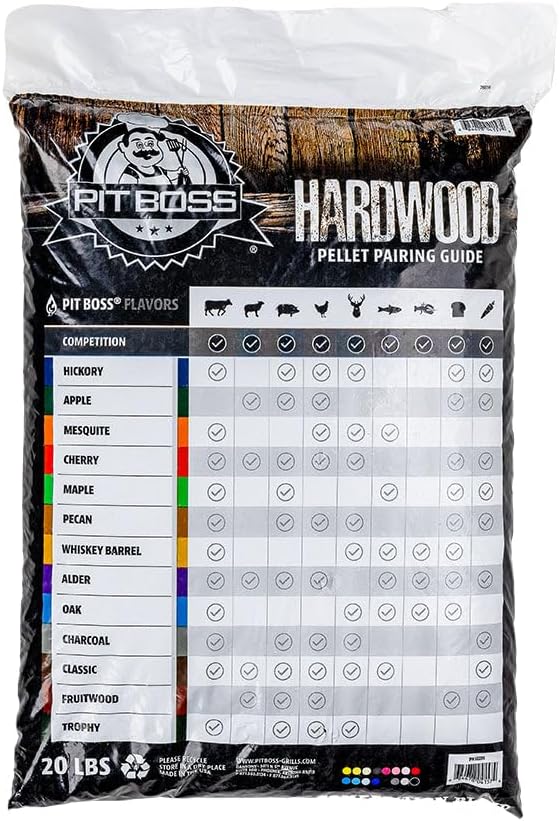 Pit Boss BBQ Hartholzpellets Wettkampfmischung, 9 kg, ohne Zusatzstoffe