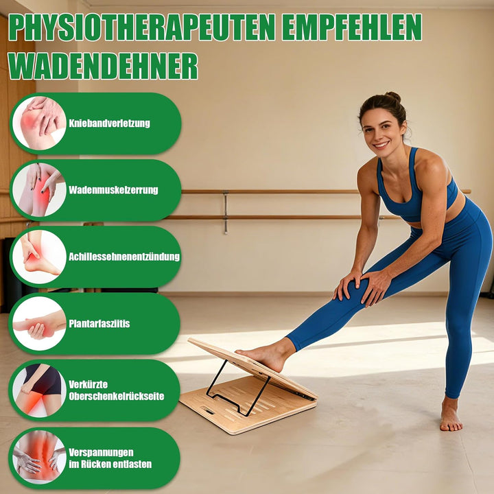 2 in 1 Wadendehner Balance Board mit 12 Winkeln 18°-53° Verbreitet | Haltbares Holz,47x40cm,3*Kugell