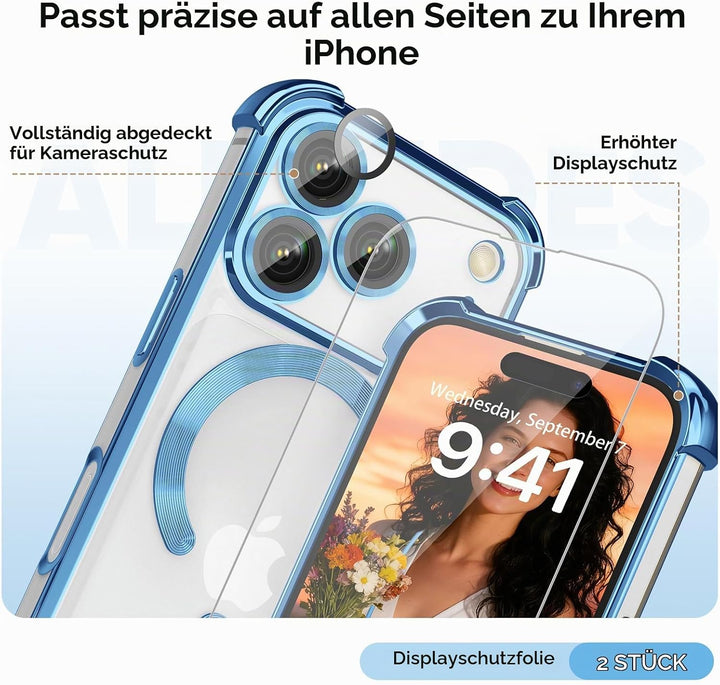 GOODVISH Handykette für iPhone 17 Pro Max Hülle mit Band, mit 2 Stück Schutzfolie und Kamera Schutz,