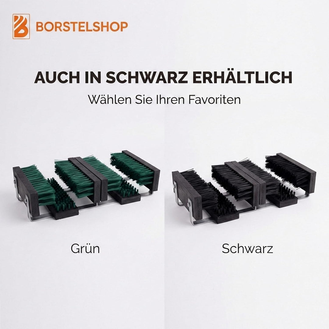 Borstelshop Schuhabstreifer mit Halterung - Fussabtreter Aussenbereich - Fussabtreter Aussen - Schuh