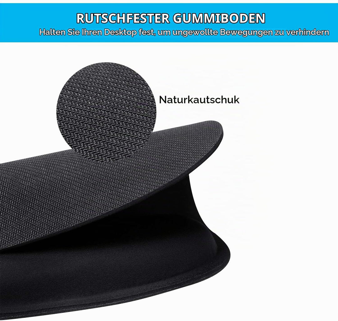 GIM Mauspad mit Gelkissen Tastatur Handballenauflage Maus mit handgelenkauflage schwarz mausmatte er
