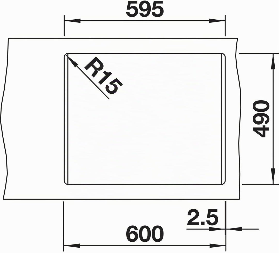 BLANCO PLEON 6 | SILGRANIT schwarz | Einbauart: Einbau von Oben | mit Ablauffernbedienung | 60er Unt