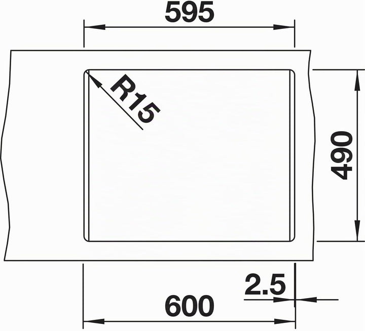 BLANCO PLEON 6 | SILGRANIT schwarz | Einbauart: Einbau von Oben | mit Ablauffernbedienung | 60er Unt