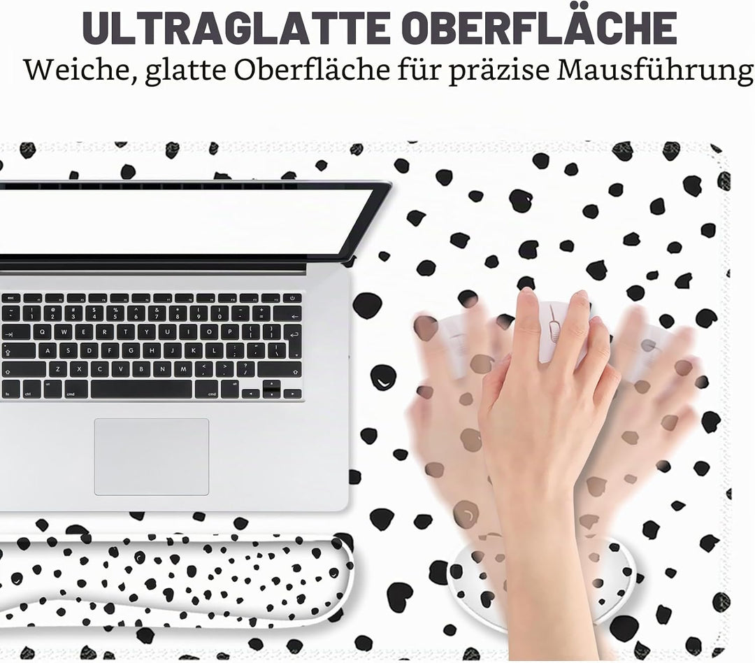 ToLuLu Erweitertes Gaming-Mauspad, Memory-Schaum, ergonomische Tastatur-Maus-Handgelenkauflage, gros