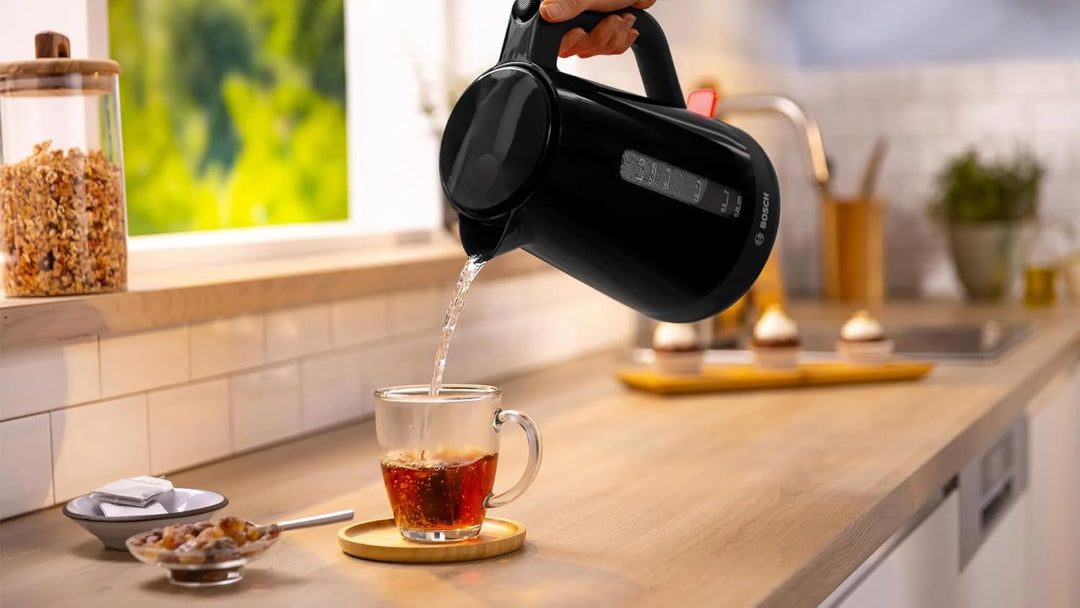BOSCH Wasserkocher TWK1M123, Schwarz, 2400 W, 1,7 l, Kunststoff