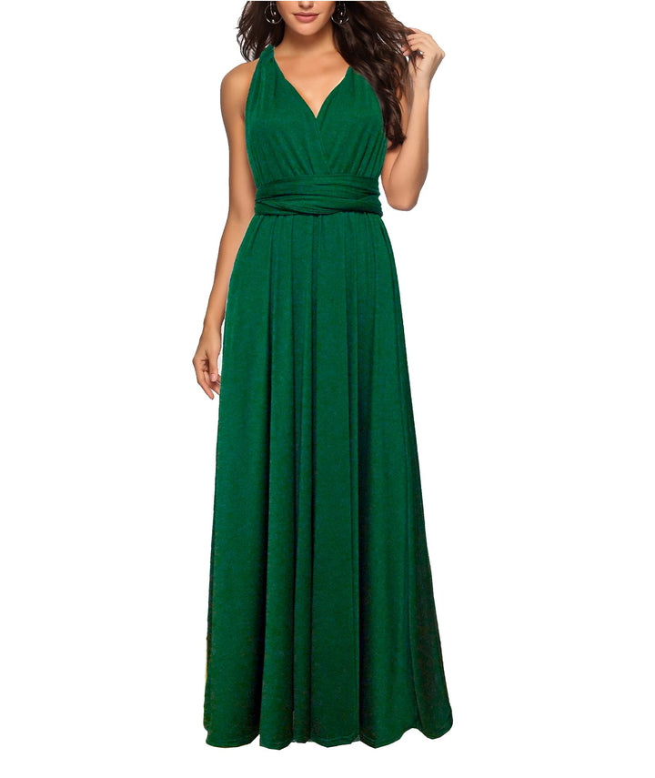 xxxiticat Damen Lange Abend Cocktailkleid Elegantes Brautjungfernkleid Elegante Party Kleid M Grün,