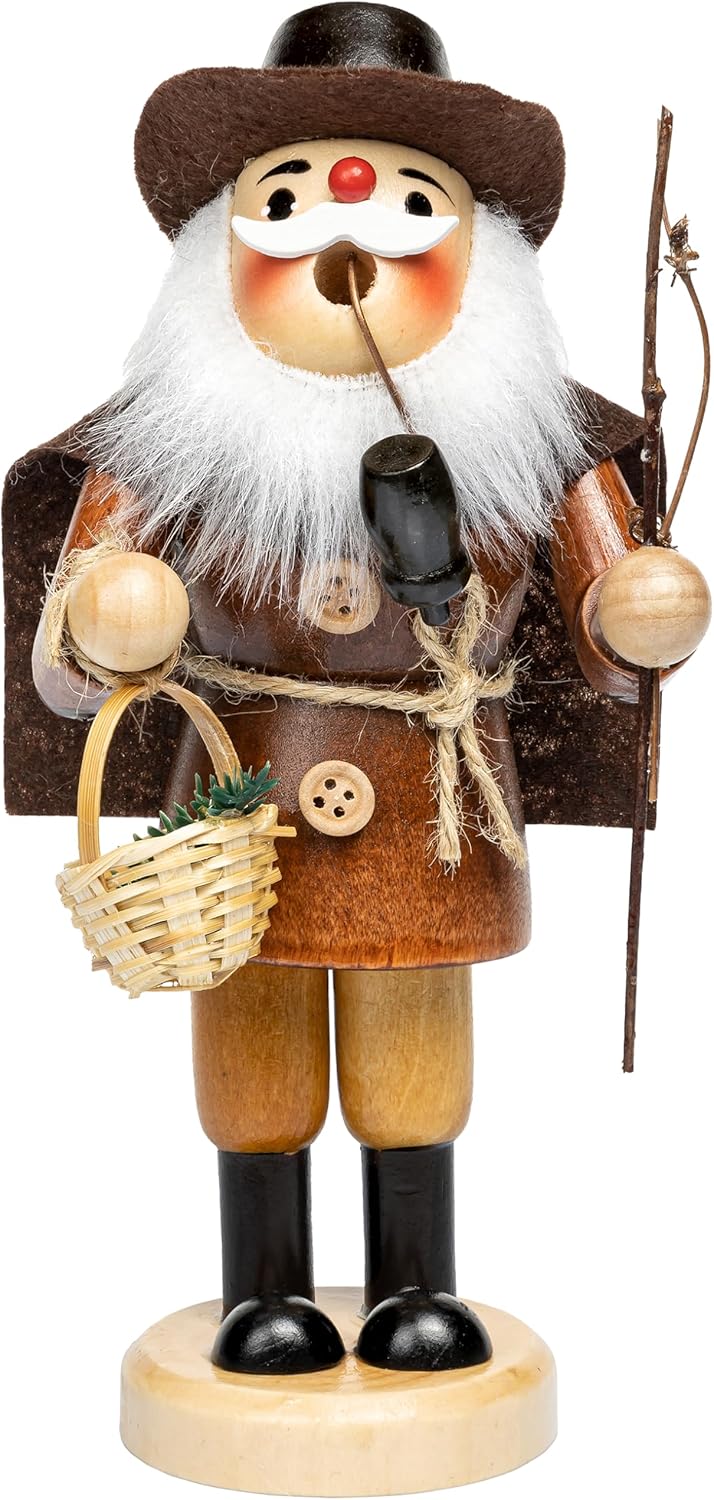SIKORA Räuchermännchen aus Holz Weihnachtsfigur Deko Räucherfigur - RM-N-19, Farbe/Modell:Kräutersam
