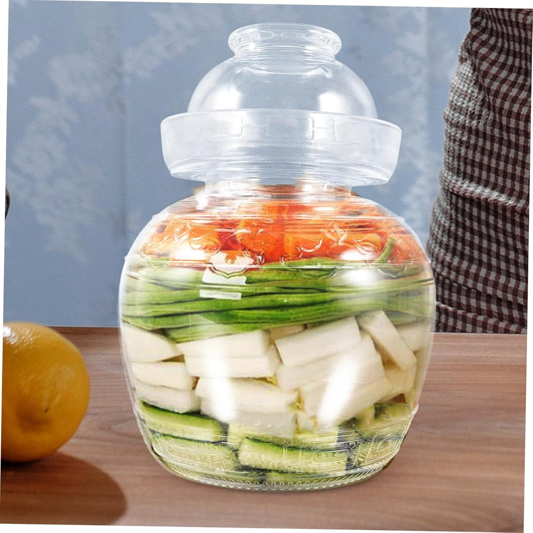 Cabilock 1stk Kimchi-Altar Sauerkraut Gärtopf Vorratstöpfe Aus Glas Gärbehälter Kimchi-Glas Gurkento