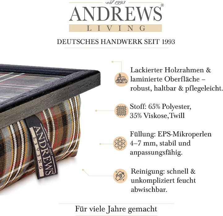 Kariertes Knietablett: Allover-Schottenkaro (Scott Weathered) Scott Weathered 1 Stück (1er Pack), Sc