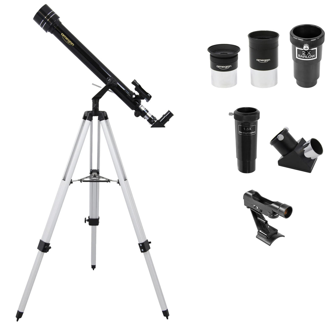 Omegon Teleskop AC 60/700 AZ-1, Linsenteleskop mit 60mm Öffnung und 700mm Brennweite