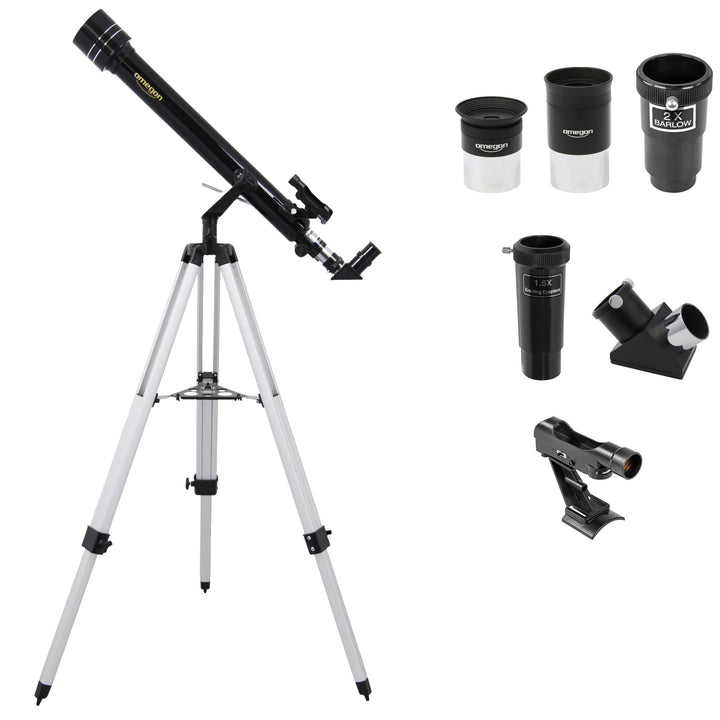 Omegon Teleskop AC 60/700 AZ-1, Linsenteleskop mit 60mm Öffnung und 700mm Brennweite