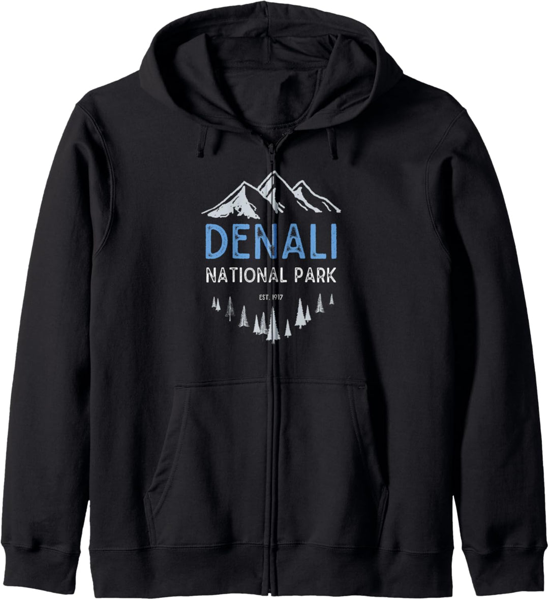 Denali Vintage National Park Est 1917 Alaska Souvenir Kapuzenjacke