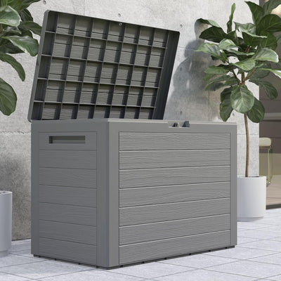 Casaria® Auflagenbox Wetterfest UV-beständig Deckel Abschliessbar Garten Balkon 78x44x55cm 190L Gart