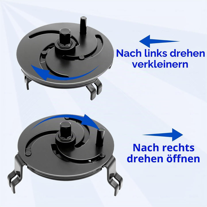 ZKTOOL Universeller Tankdeckelschlüssel, 3-Backen, verstellbarer Kraftstofftankdeckelschlüssel, Werk