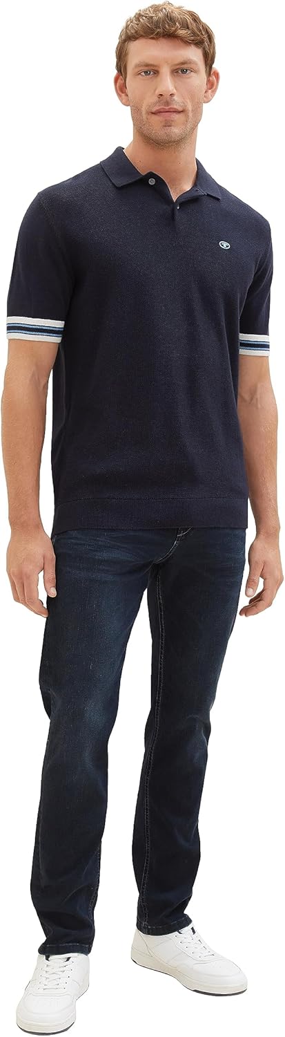 TOM TAILOR Herren Josh Regular Slim Jeans mit Stretch 31W / 34L 10170-blue Black Denim, 31W / 34L 10