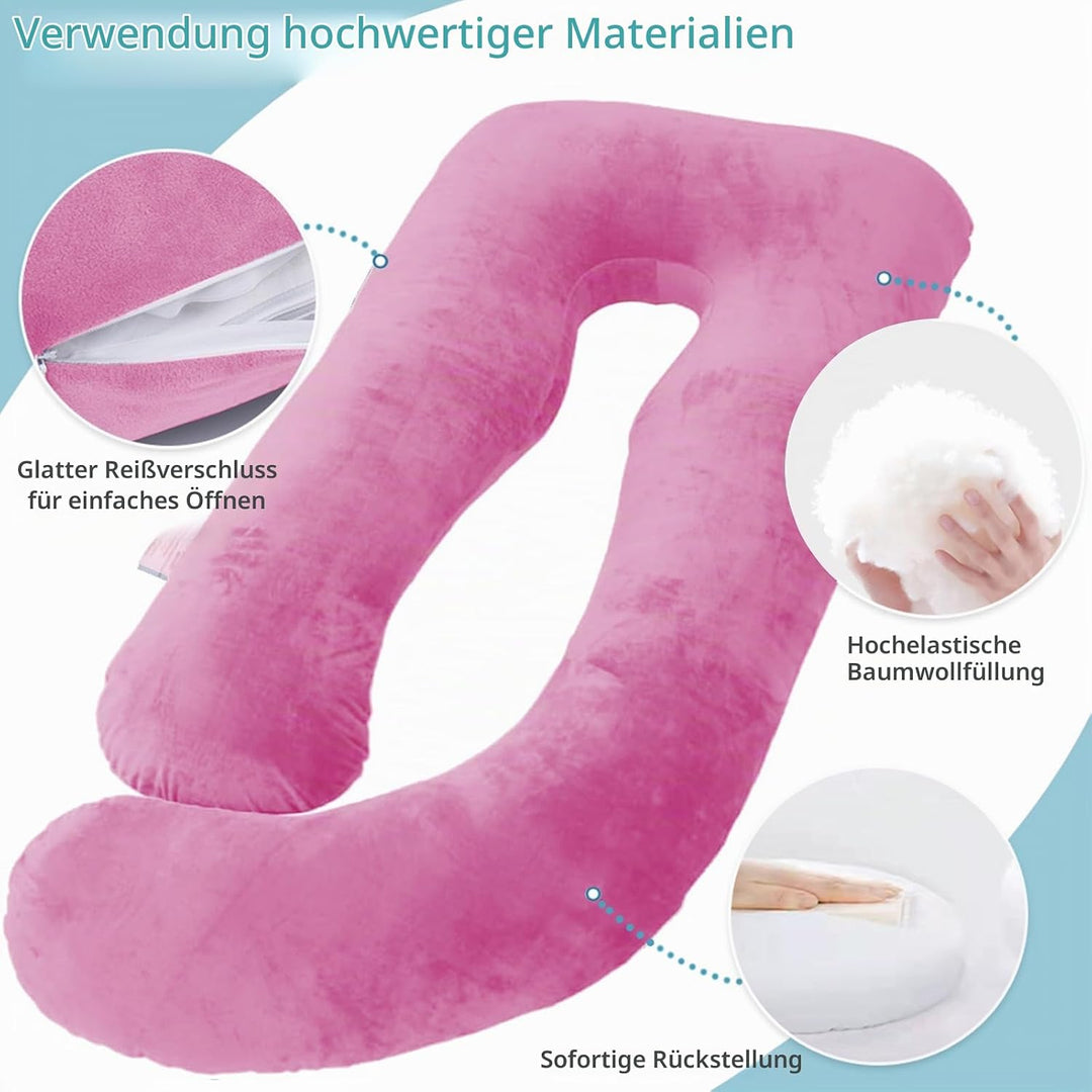 Schwangerschaftskissen, U-förmiges Ganzkörperkissen, Stillkissen, Stütz- und Schwangerschaftskissen