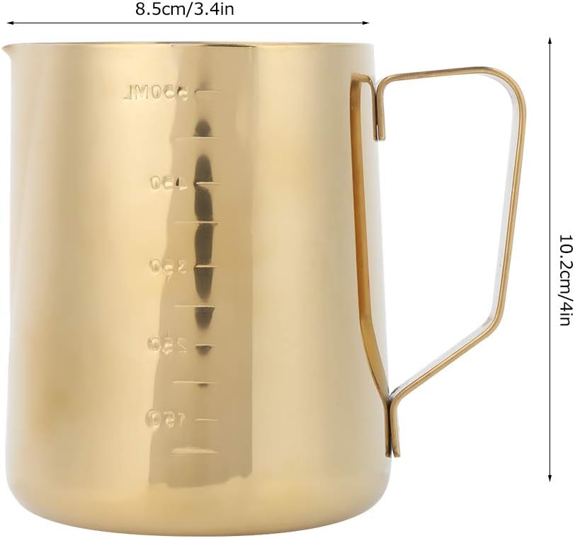 Milchkännchen Edelstahl 600ml, Kaffee Creamer Milch Aufschäumer Kännchen Tasse Mit Messung Mark, Han