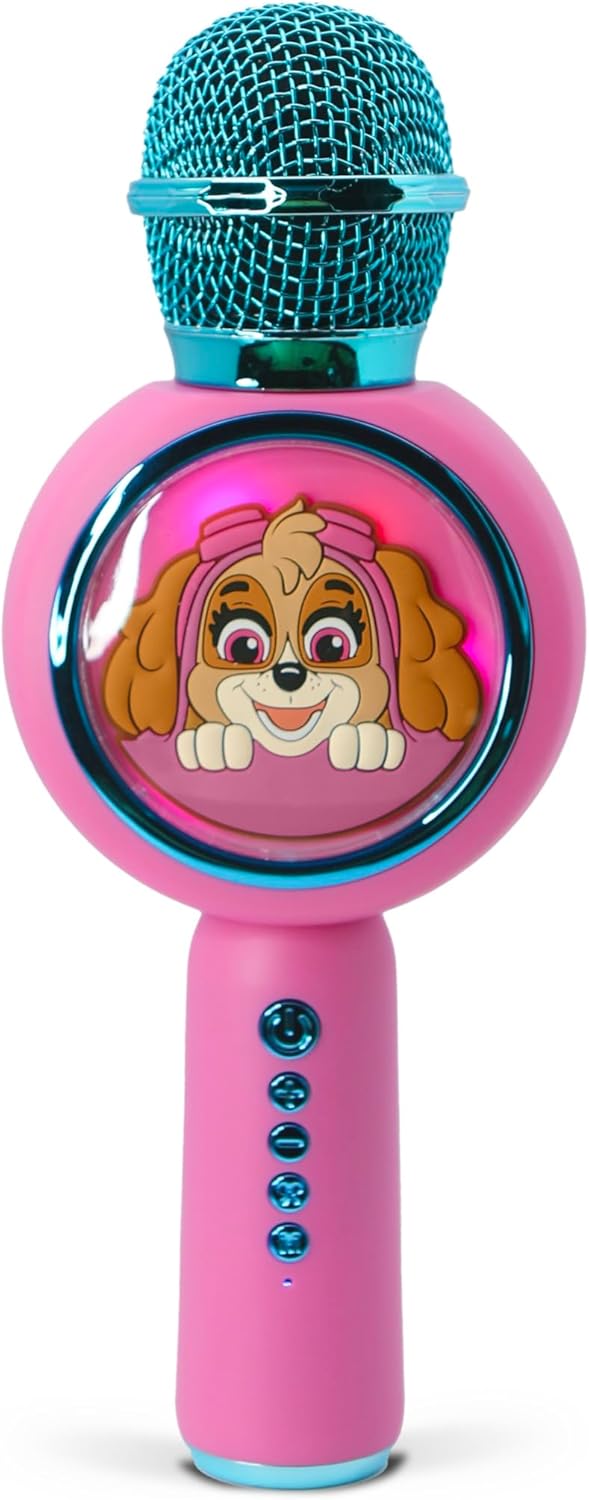 PAW Patrol Skye Karaoke-Mikrofon mit kabellosem Lautsprecher und LED-Lichtern