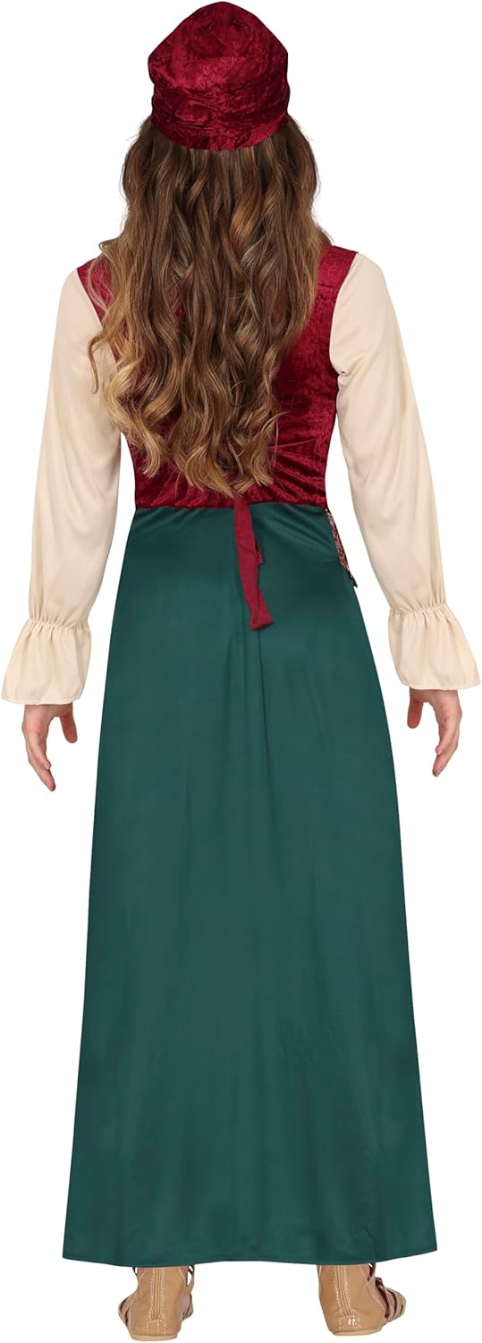 FIESTAS GUIRCA Geheimnisvolle Wahrsagerin Halloween Kostüm Damen – Zigeunerin Hellseherin Kostüm – H