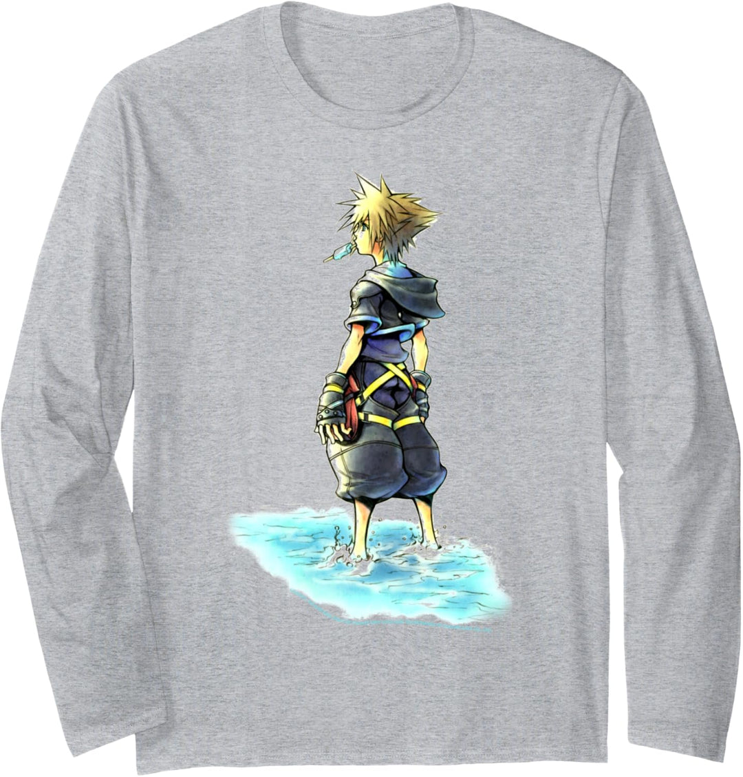 Disney Kingdom Hearts Sora Sea Salt Ice Cream Sketch Langarmshirt