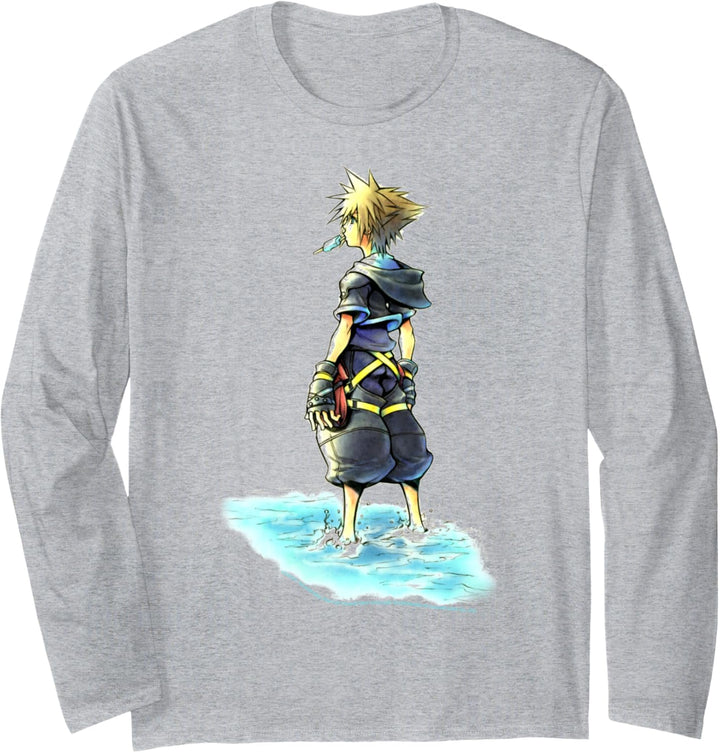 Disney Kingdom Hearts Sora Sea Salt Ice Cream Sketch Langarmshirt