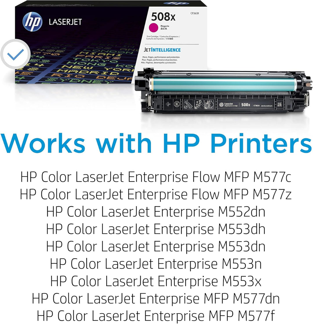 HP 508X (CF363X) Rot Original Toner mit hoher Reichweite für HP Color Laserjet Enterprise M552dn, M5