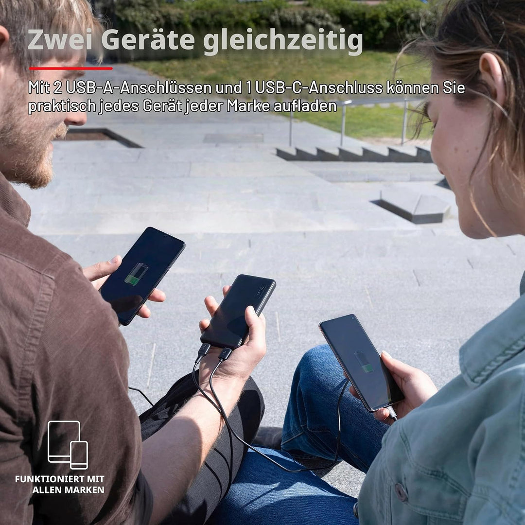 Trust Mobile Primo Powerbank Schnellladefunktion 20000 mAh, Nachhaltig, USB C Externer Akku, Tragbar