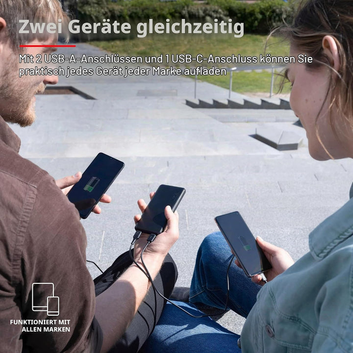Trust Mobile Primo Powerbank Schnellladefunktion 20000 mAh, Nachhaltig, USB C Externer Akku, Tragbar