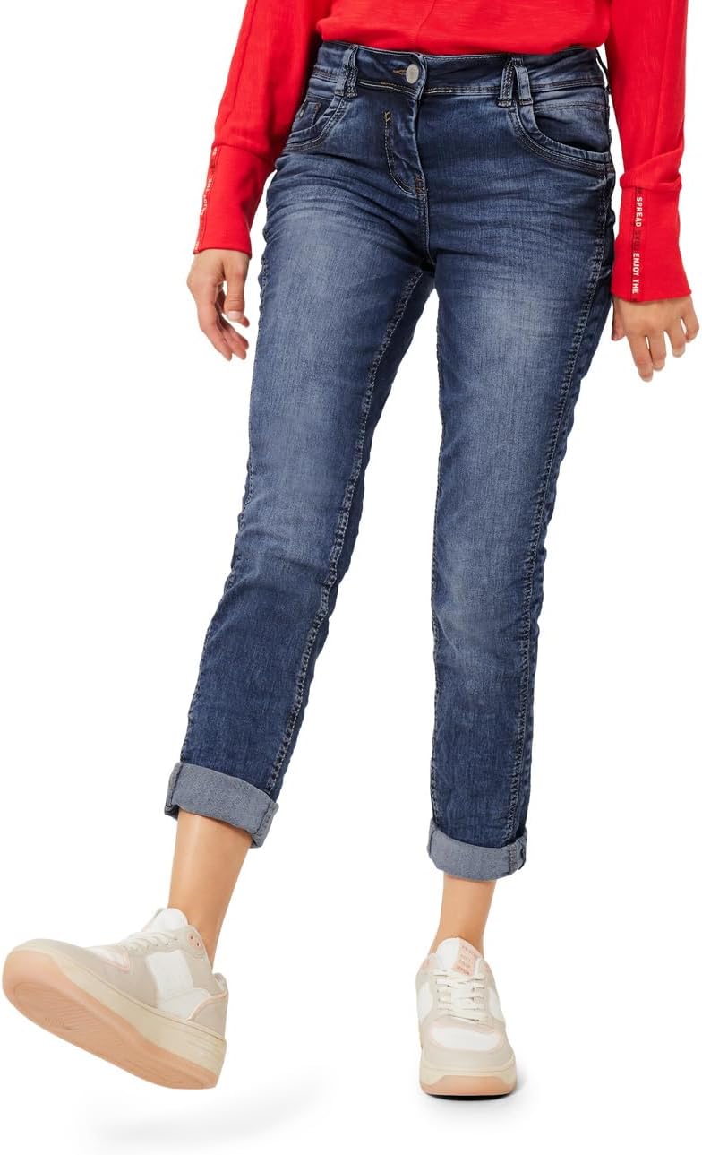 Cecil Damen Jeans 25 Mid Blue Used Wash (Blau), 25 Mid Blue Used Wash (Blau)